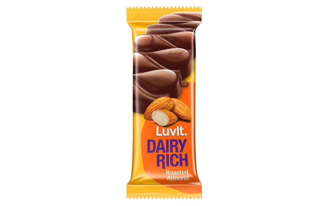 Luvit Dairy Rich Roasted Almond Bar    Pack  40 grams